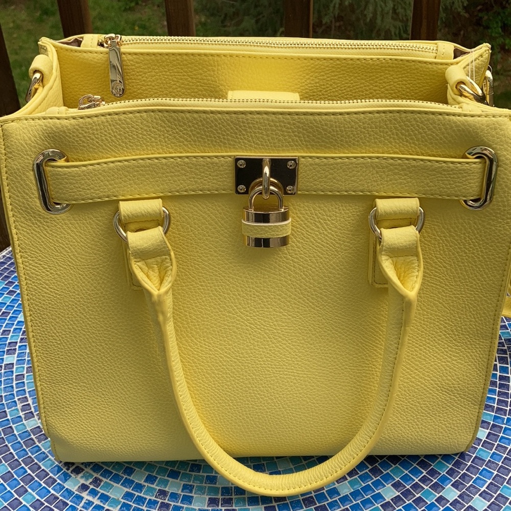 NWT Charming Charlie Faux Leather Yellow Purse